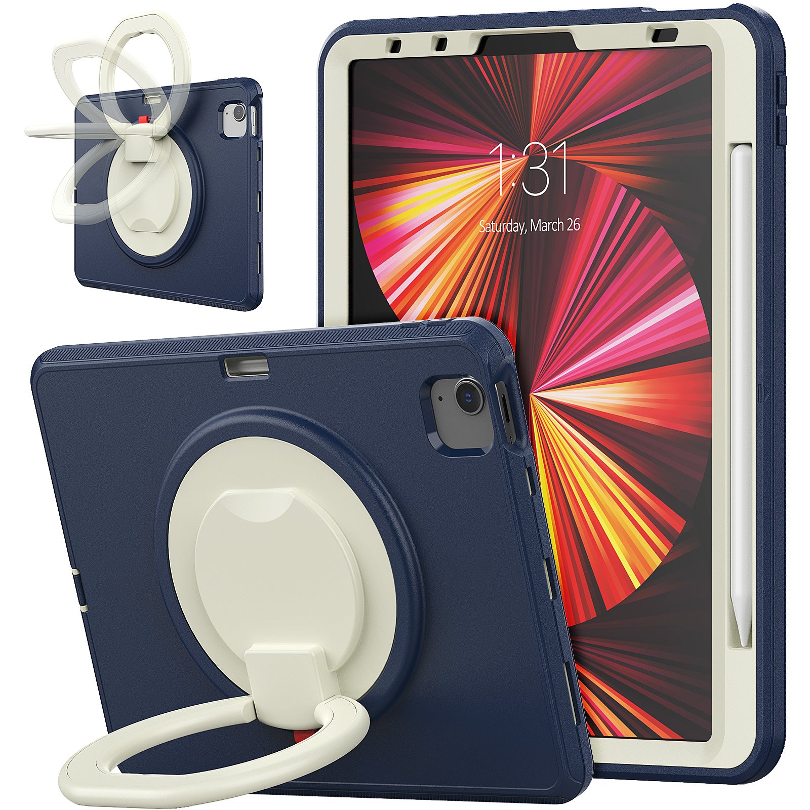 Tablet Case for iPad Pro 11 (2018) (2020) (2021) (2022) Air (2020) (2022) PC TPU Rotating Kickstand Protective Cover Tablet Case for iPad Pro 11 (2018) (2020) (2021) (2022) Air (2020) (2022) PC TPU Rotating Kickstand Protective Cover